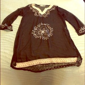 Sheer, black cover up